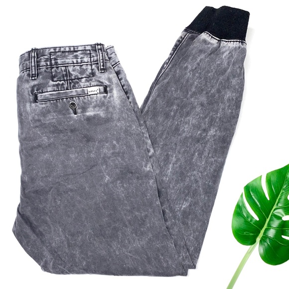 Levi Strauss & Co. Black Acid Stonewash Lounge Jogger Jeans Pants - Picture 5 of 8